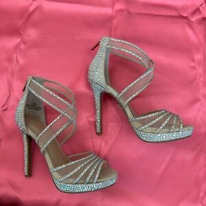 Rhinestone heels size 6